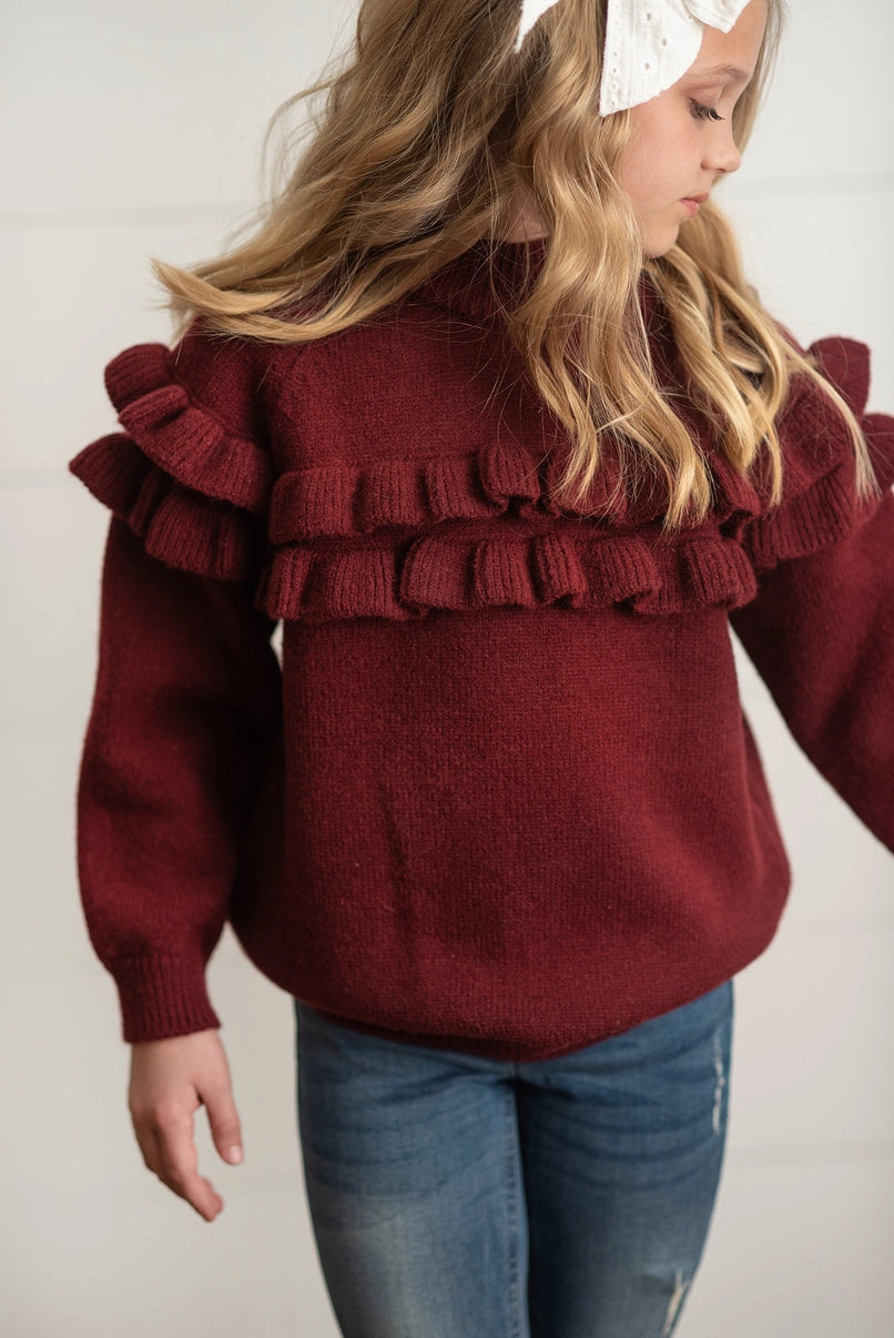 Burgundy Sweater - Kids