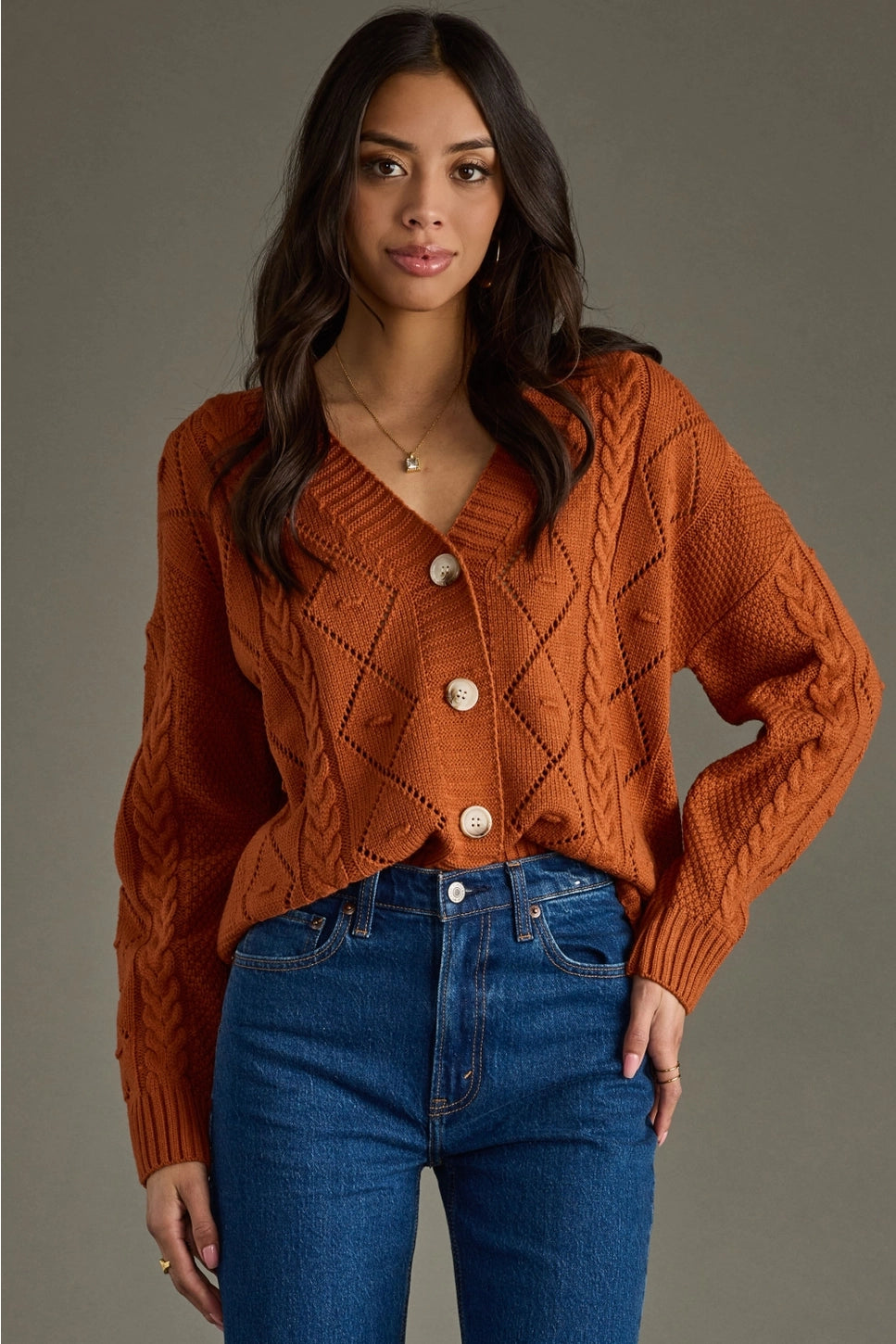 Rust Cardigan