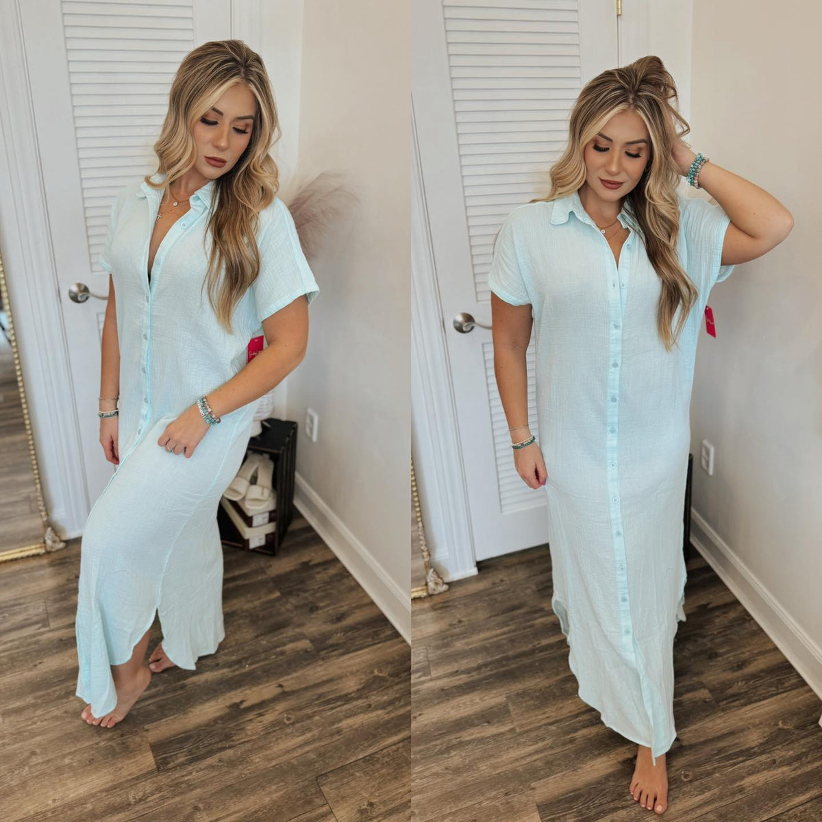Aqua Maxi Dress