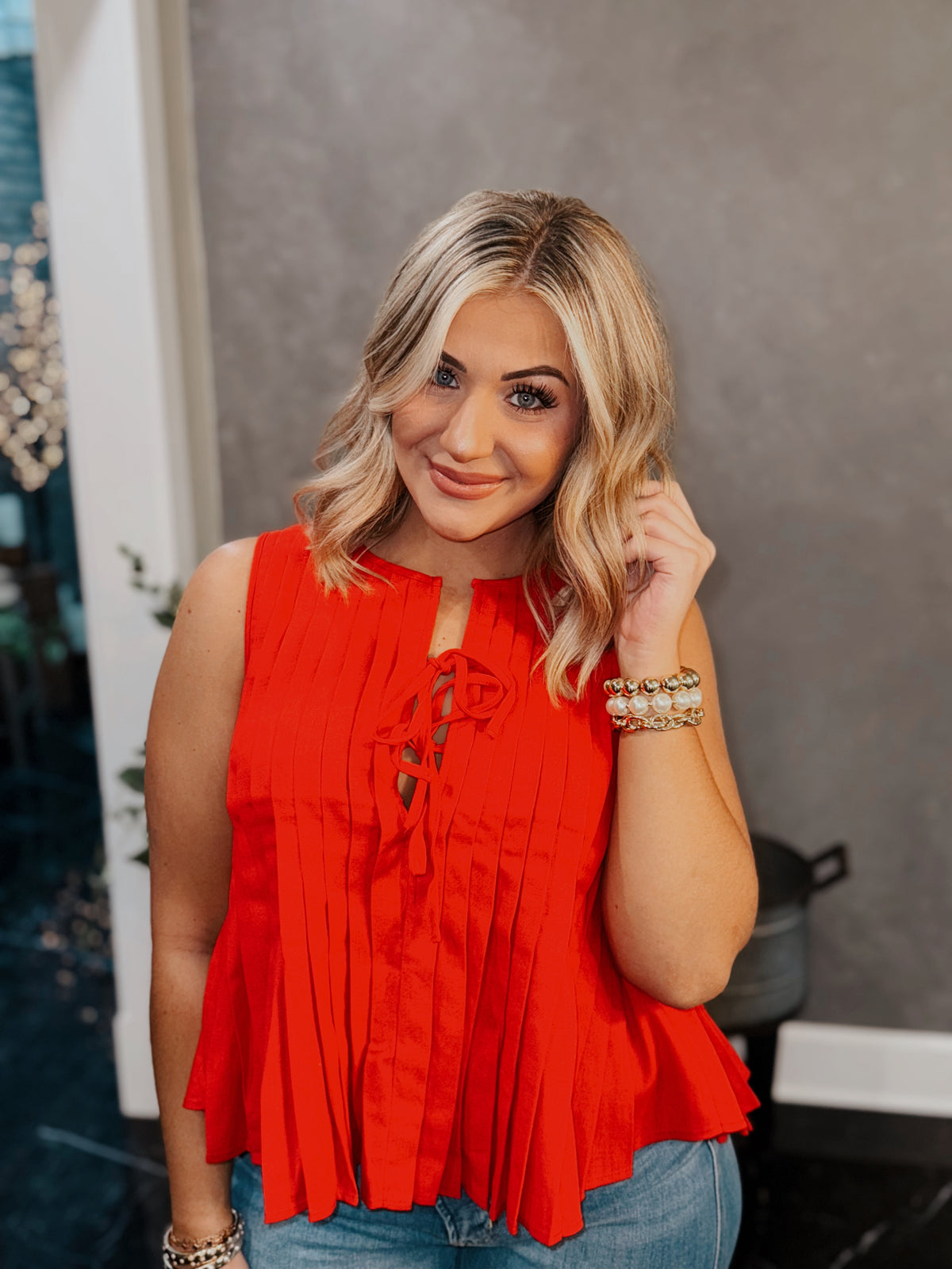 Chic Pleated Blouse