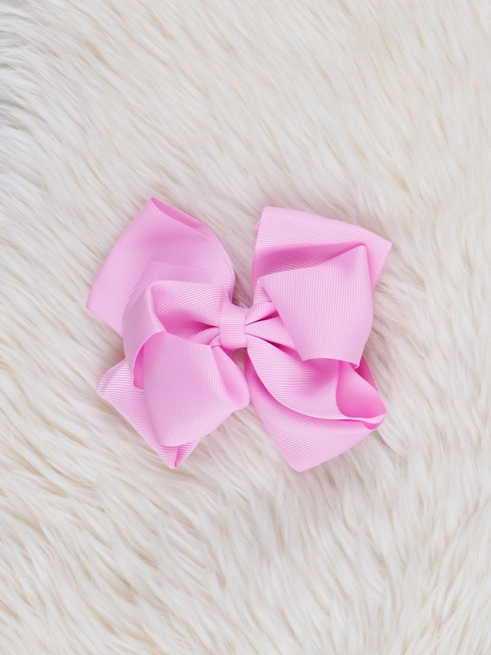 5 Inch Double Layer Bow - Pretty In Pink