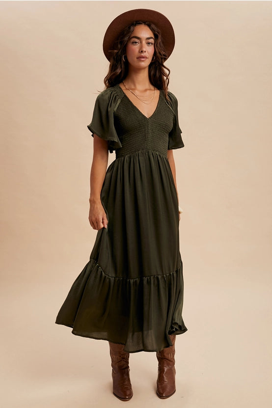 Satin Midi Dress