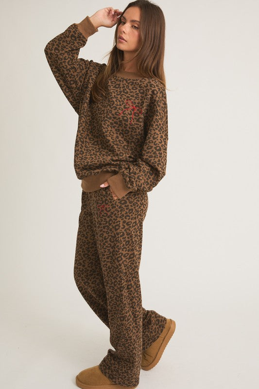Cozy Leopard Print Set