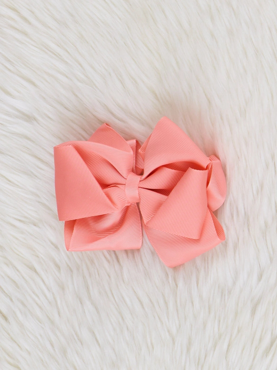 5 Inch Double Layer Bow - Coral