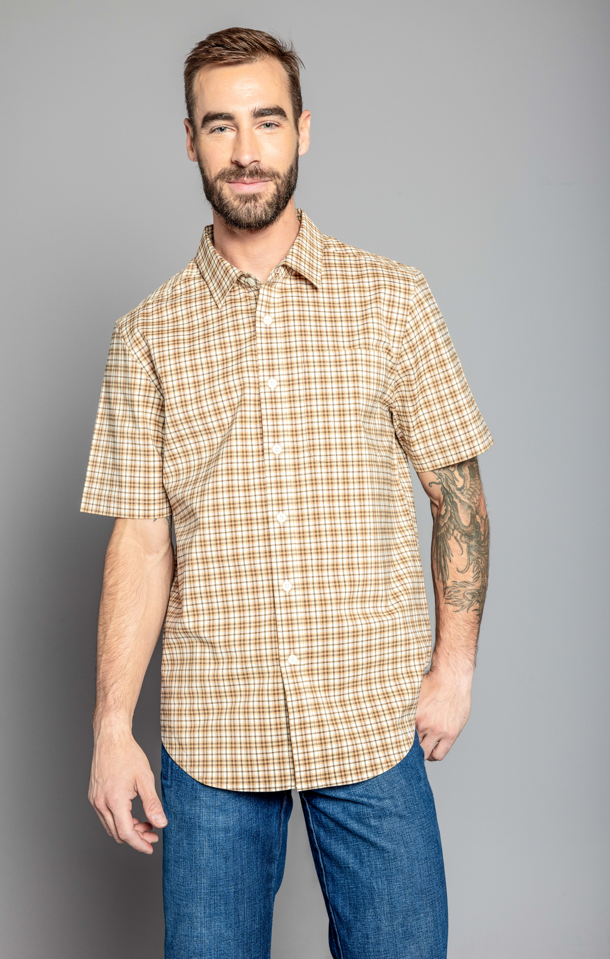 Mini Check Dress Shirt
