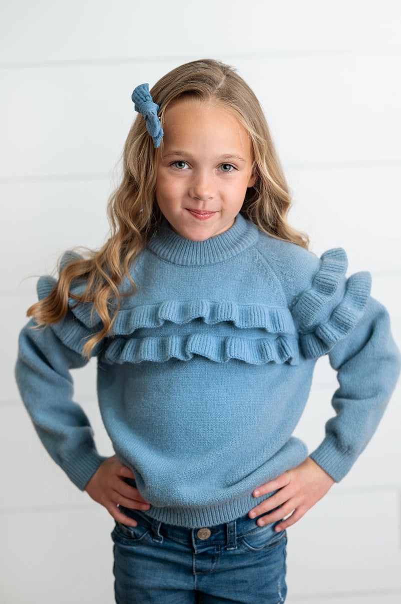 Dusty Blue Sweater - Kids