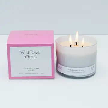 Wildflower Citrus Beeswax Candle