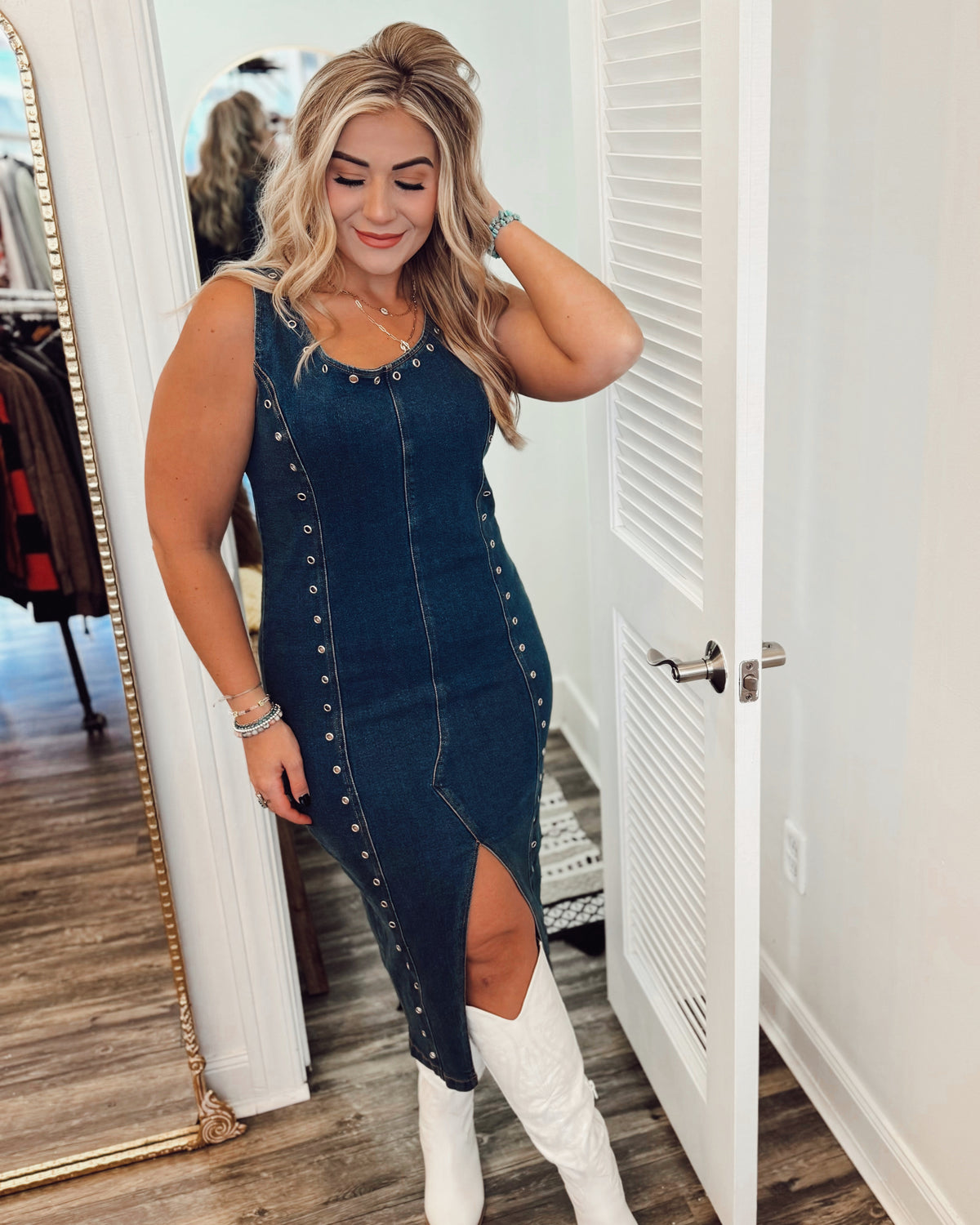 Denim Midi Dress