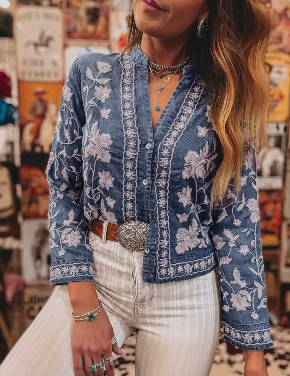 Gypsy Thread Button Blouse