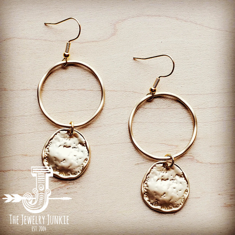 Matte Gold Dangle Earrings