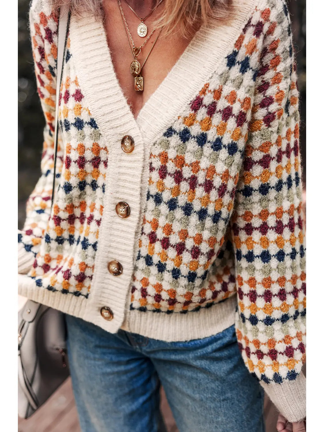Polka Dot Sweater Cardigan