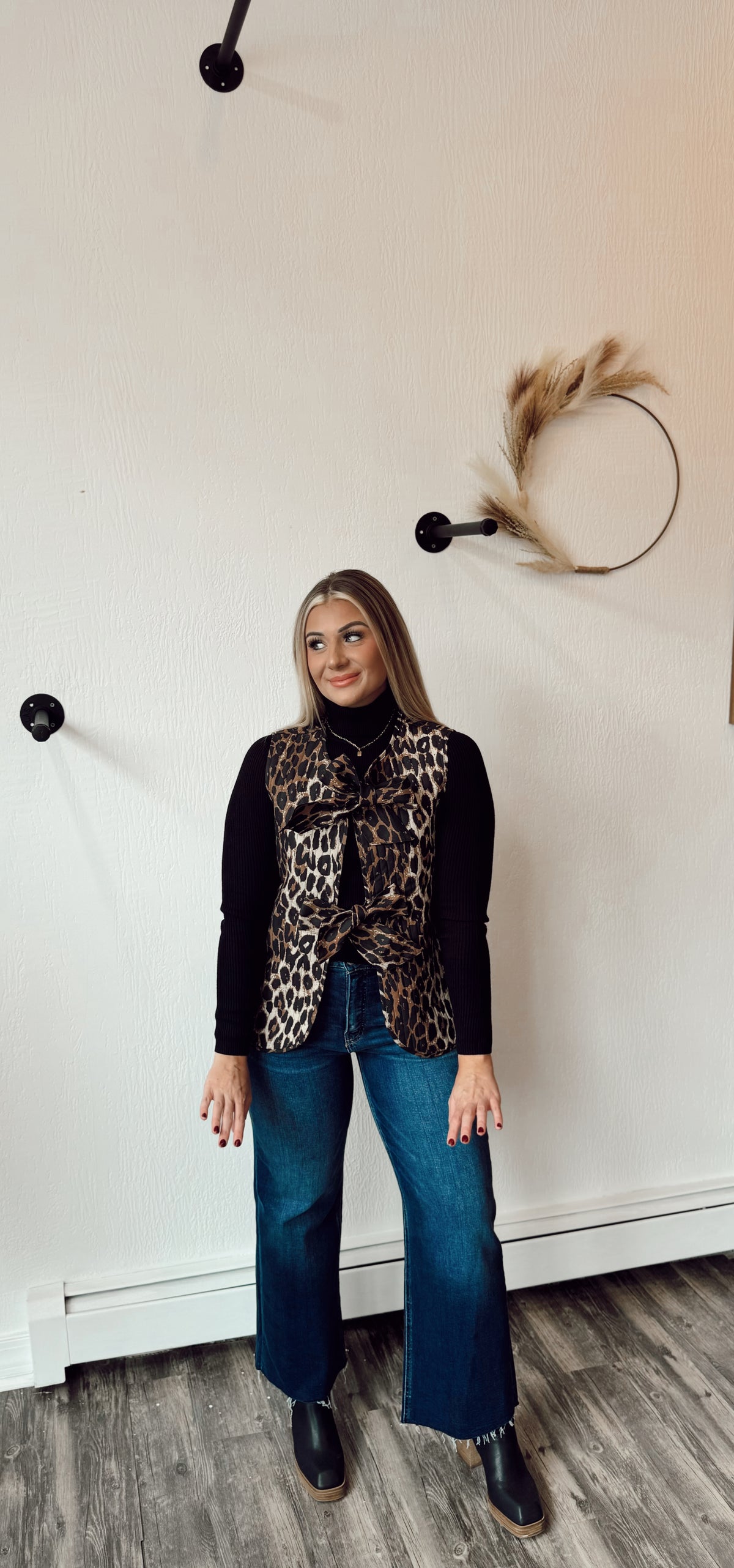 Leopard Quilt Ribbon Vest