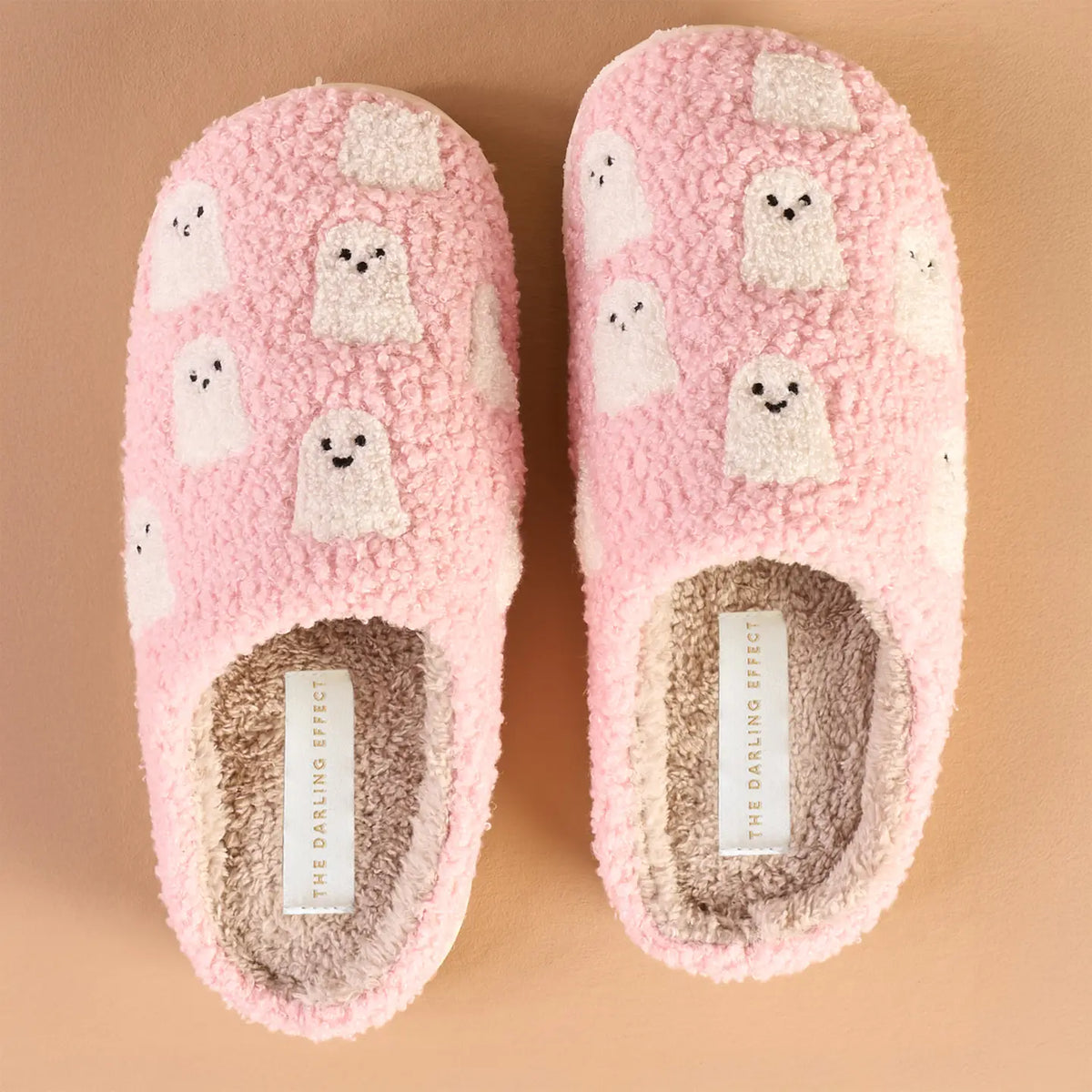 Fuzzy Ghost Slippers