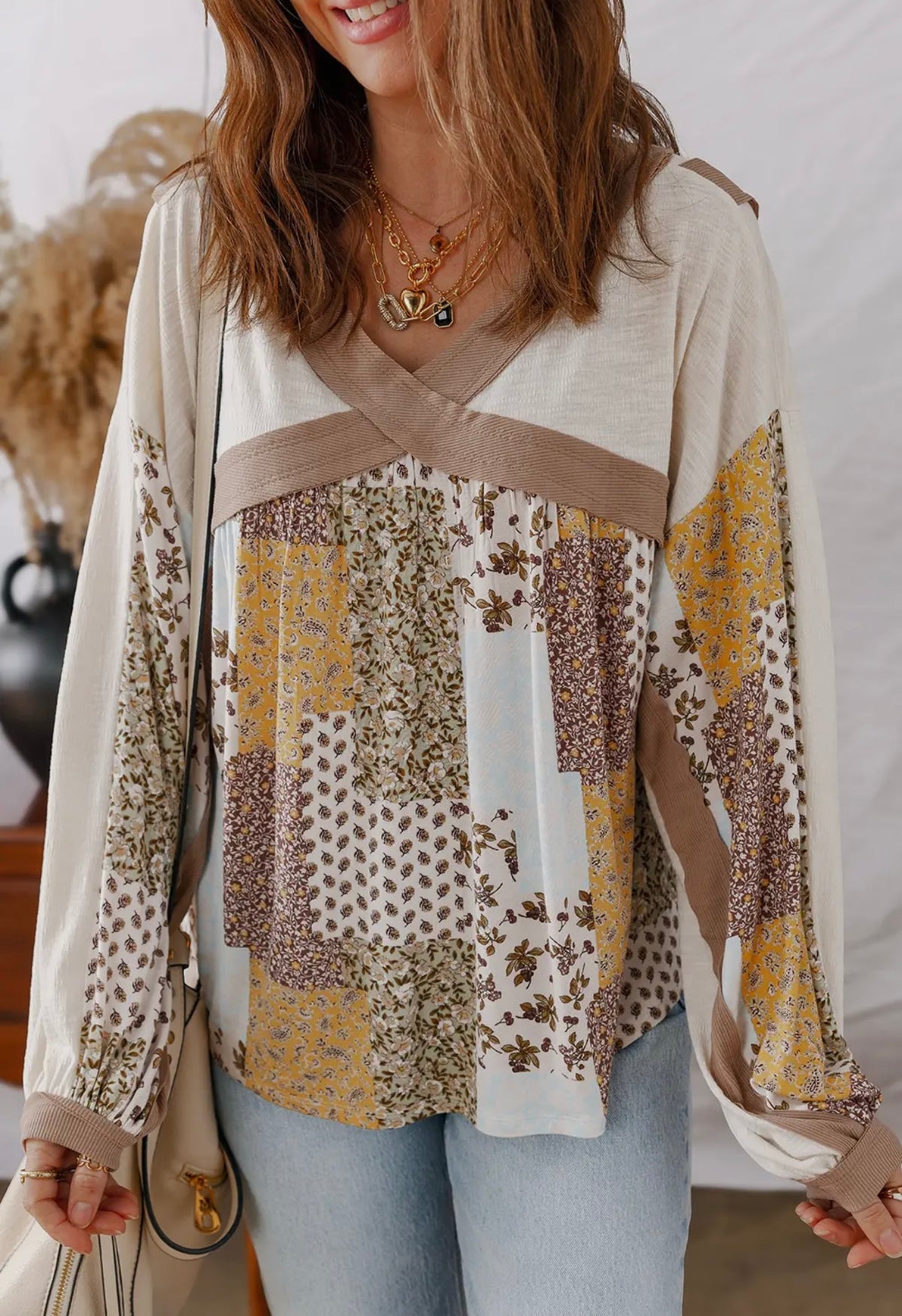 Floral Patchwork Blouse