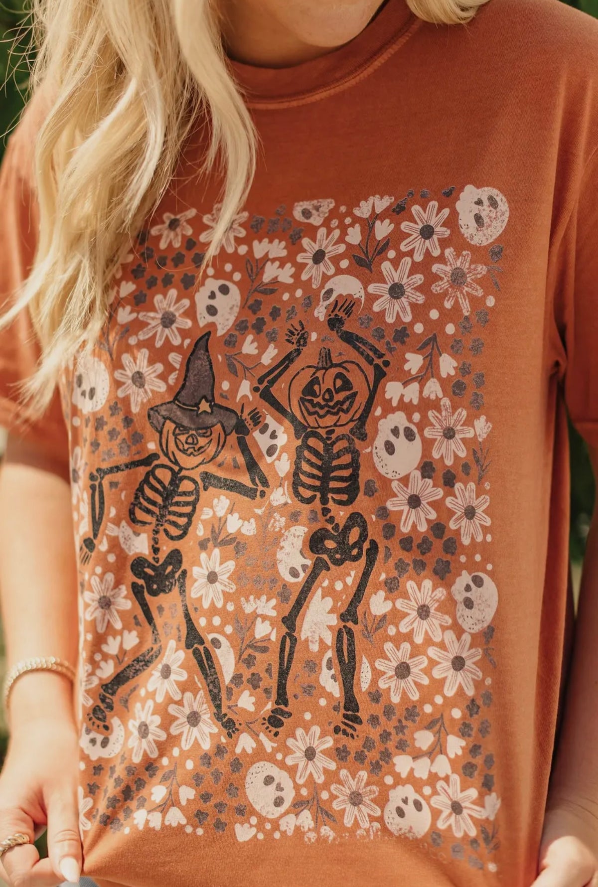 Skeleton Pumpkin Tee