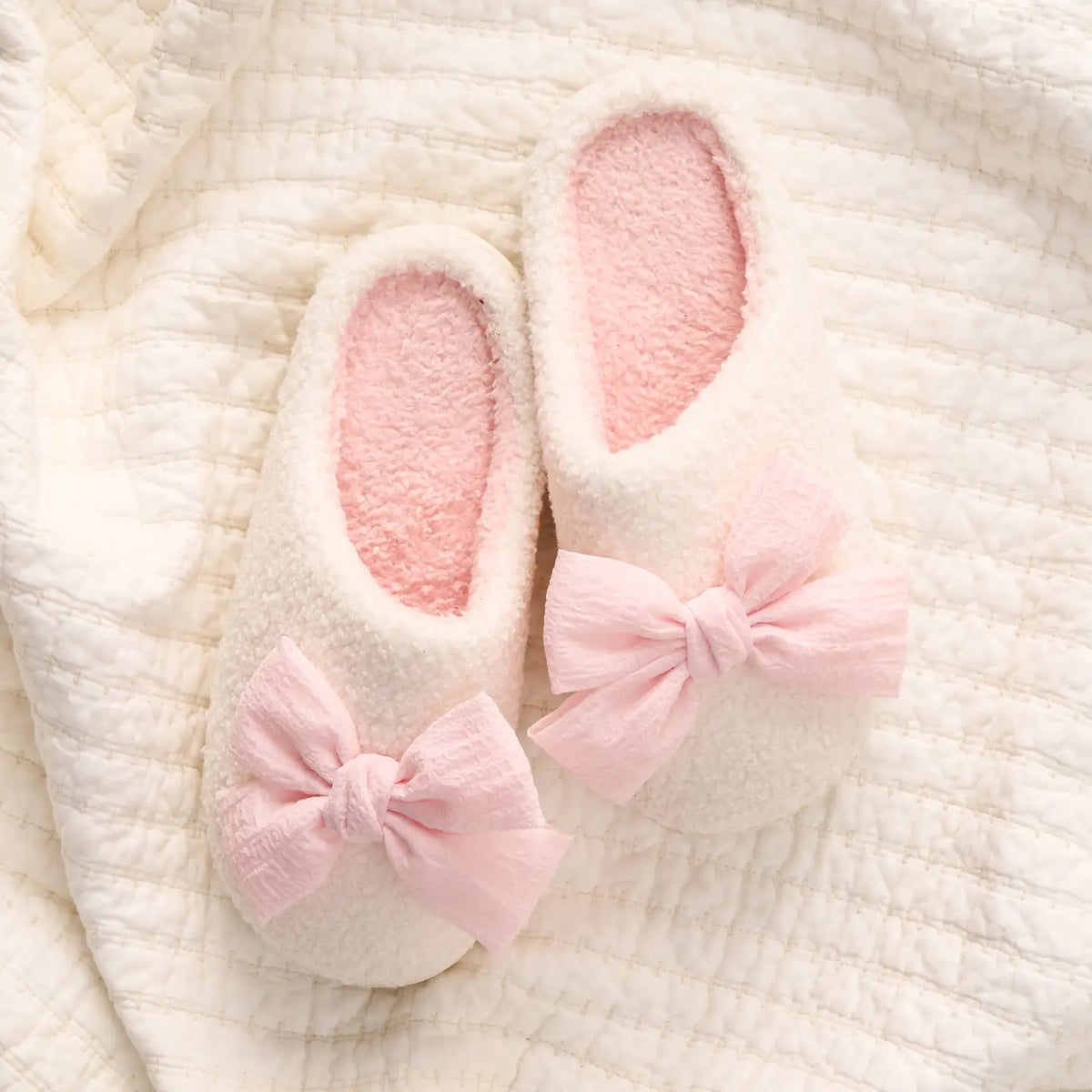 Pink Betty Bow Slippers