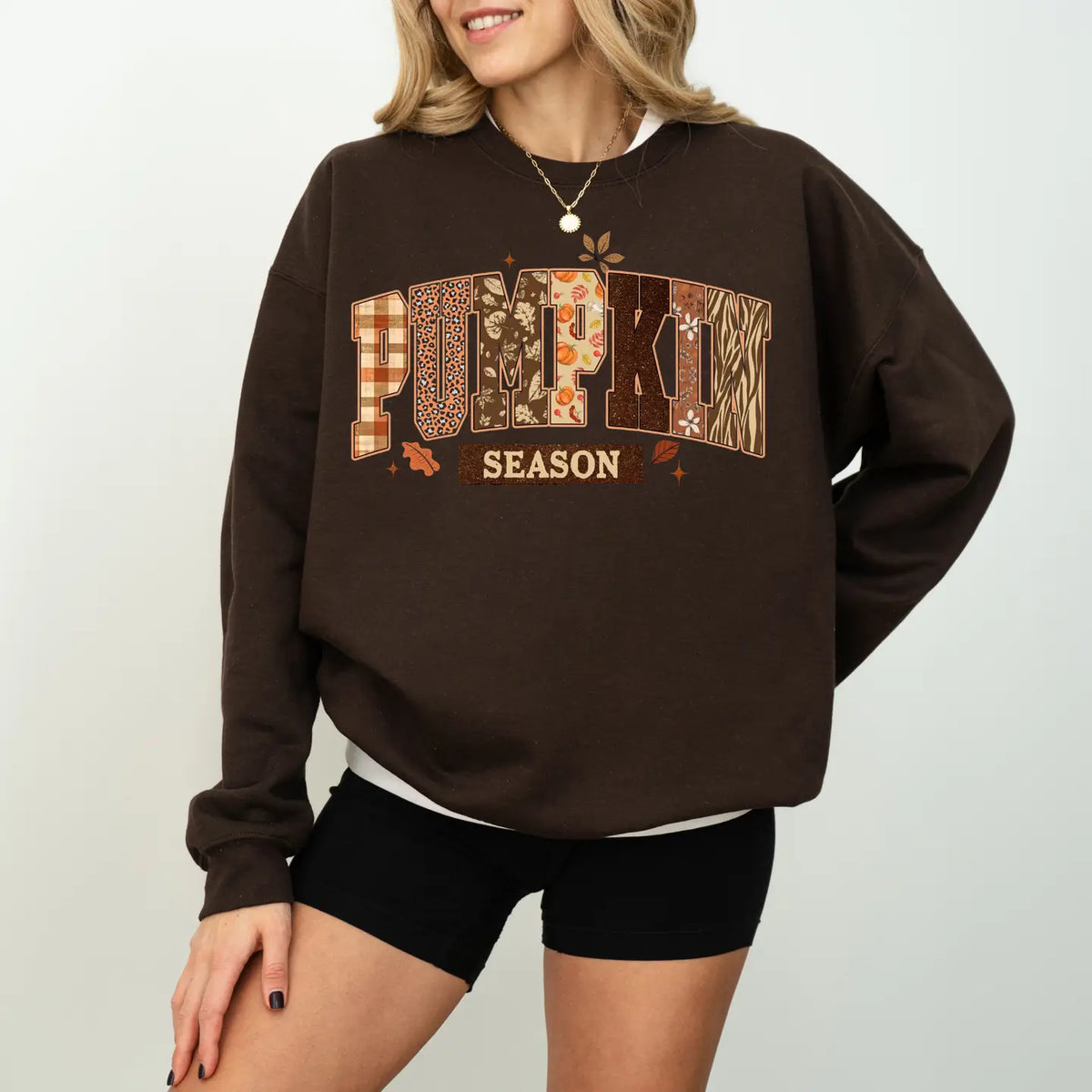 Plaid Pumpkin Crewneck