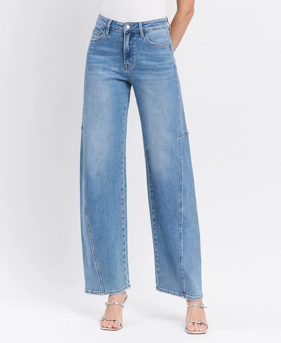 Super High Rise Barrel Jeans