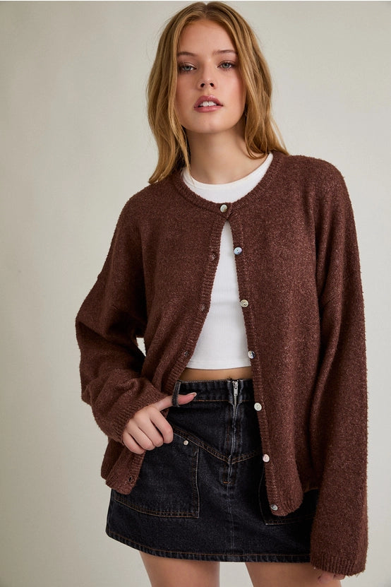 CrewNeck Sweater Cardigan