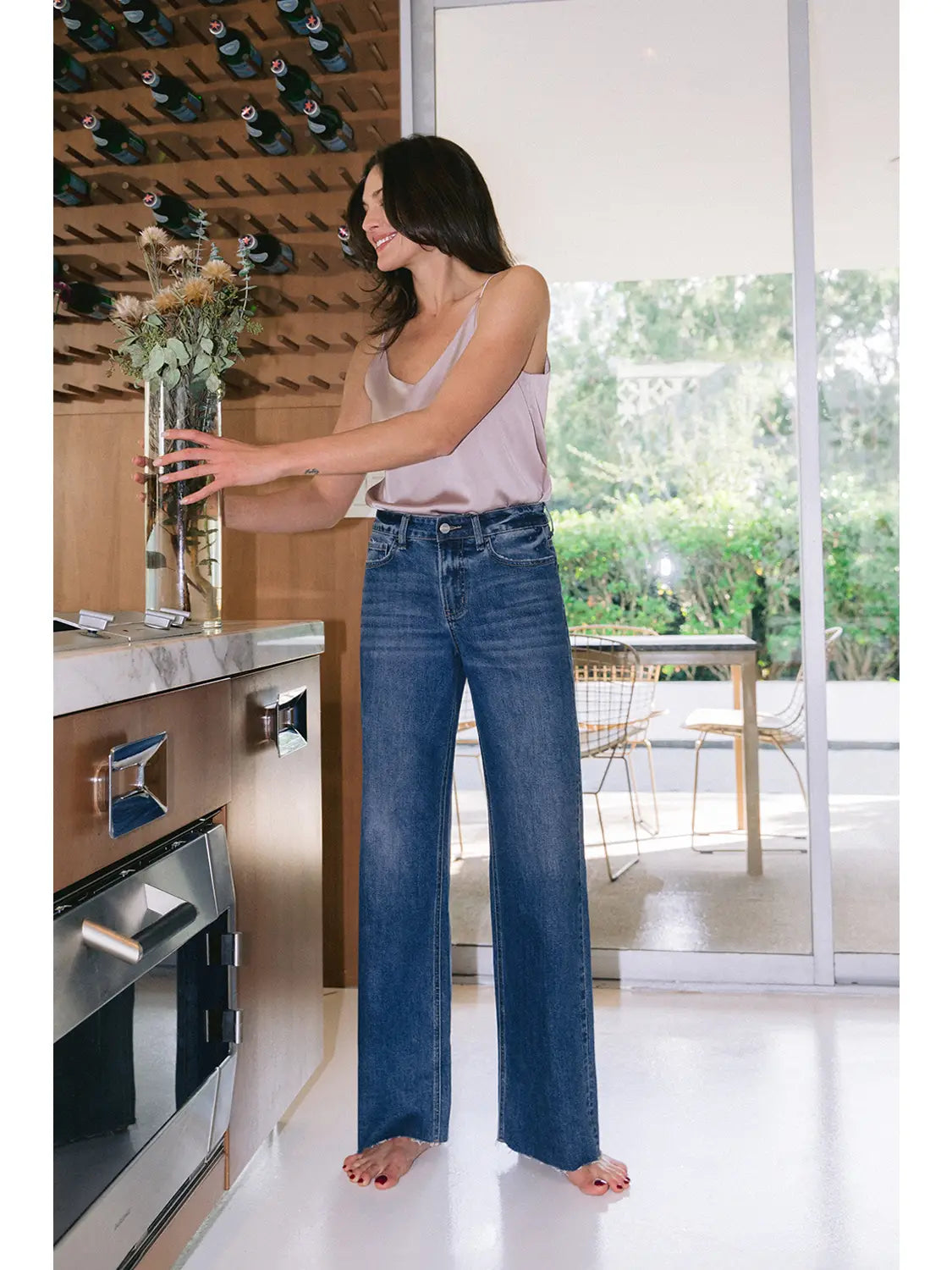 Lovervet Clean Cut Raw Hem Jeans