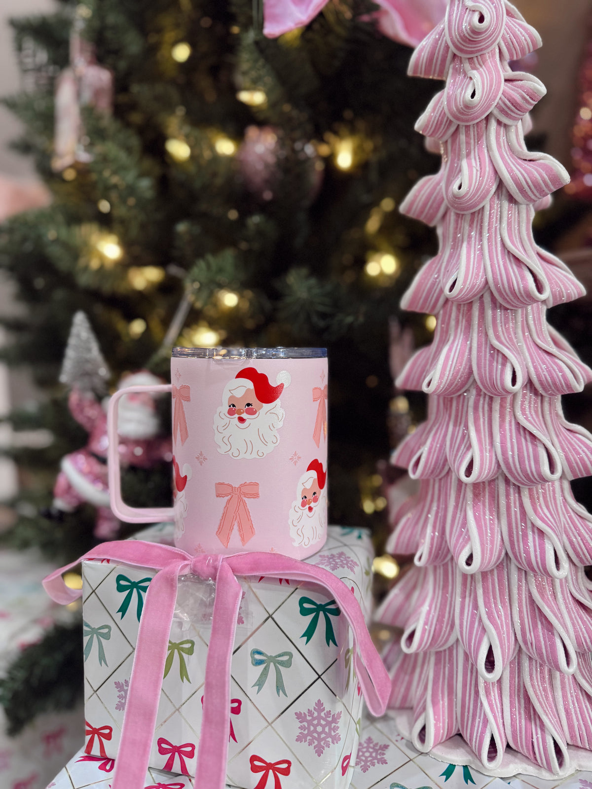 14 oz Insulated Mug-Santas