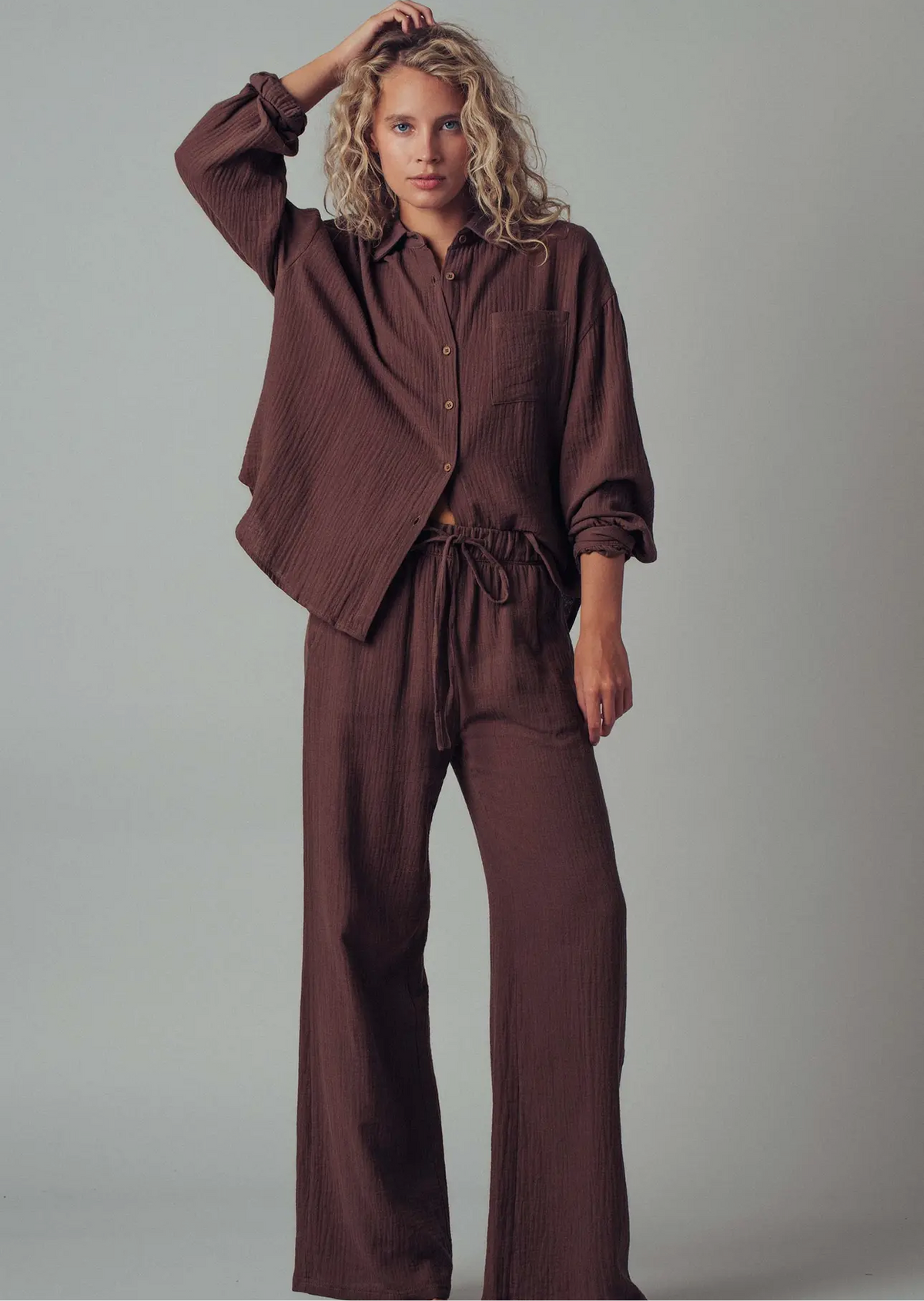 Textured Cotton Lounge Set