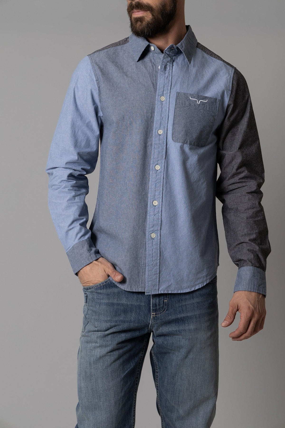 Bryson Indigo Blue Long Sleeve
