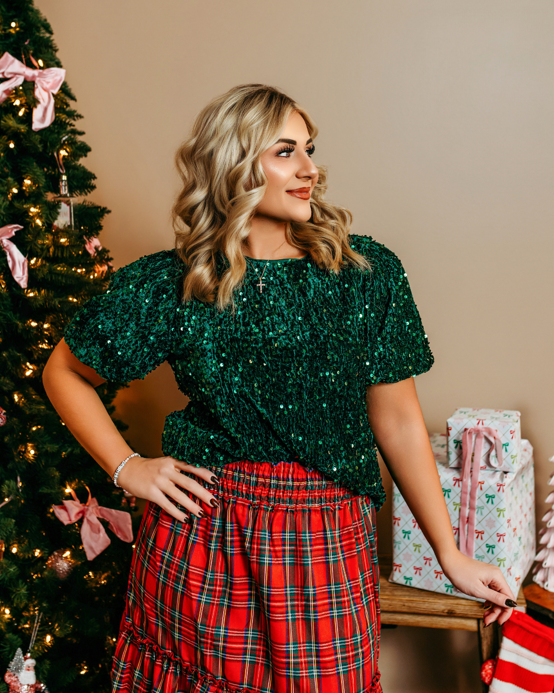 Velvet Sequin Blouse