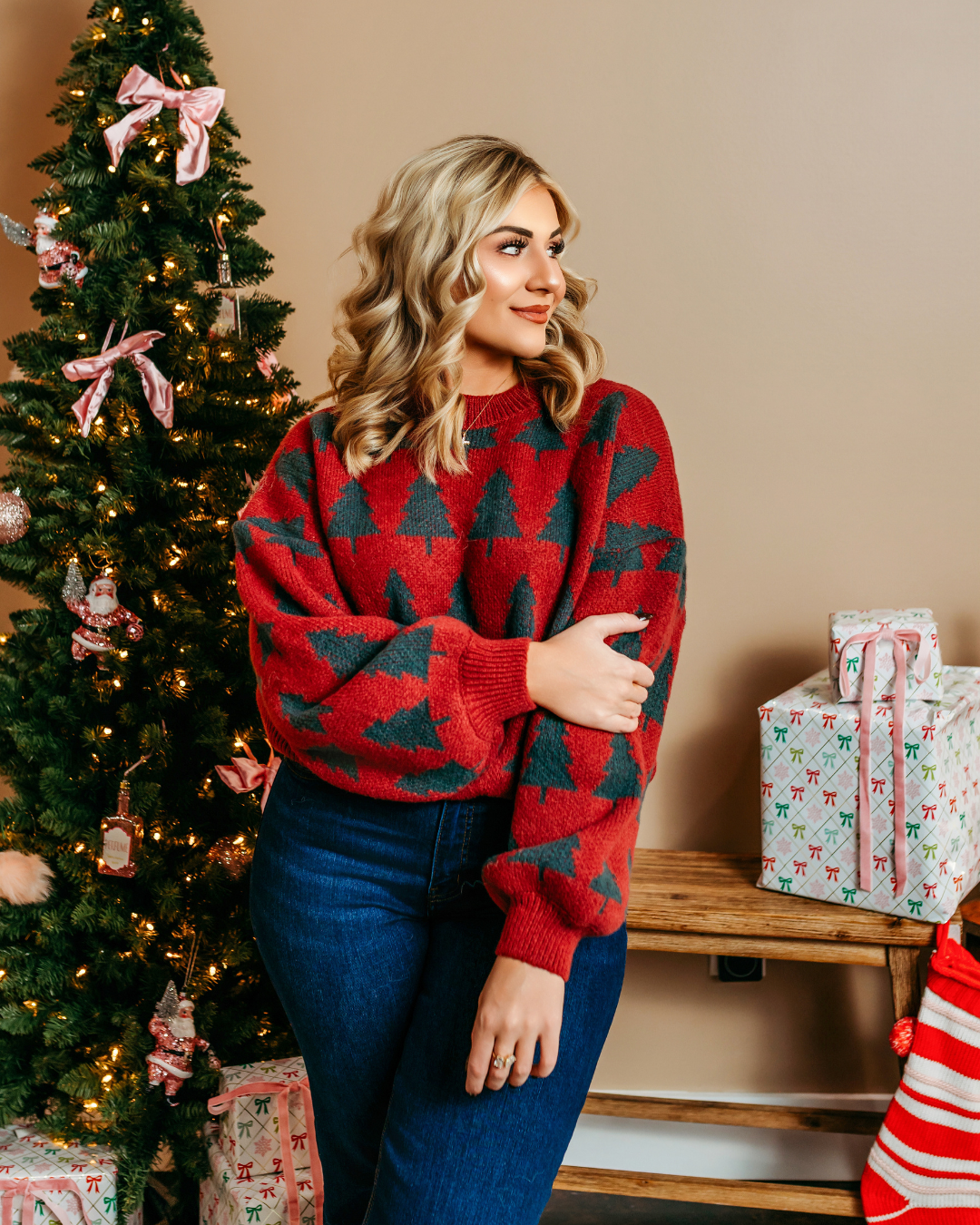 Christmas Tree Graphic Sweater