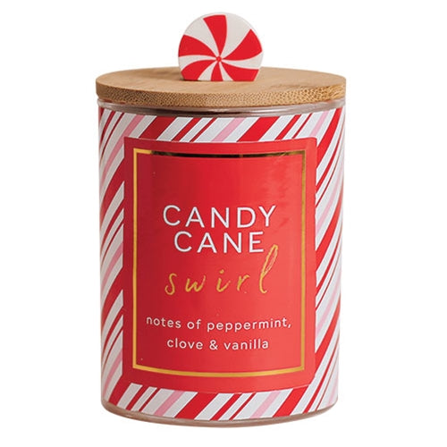 Candy Cane Swirl Jar Candle - 10 oz.