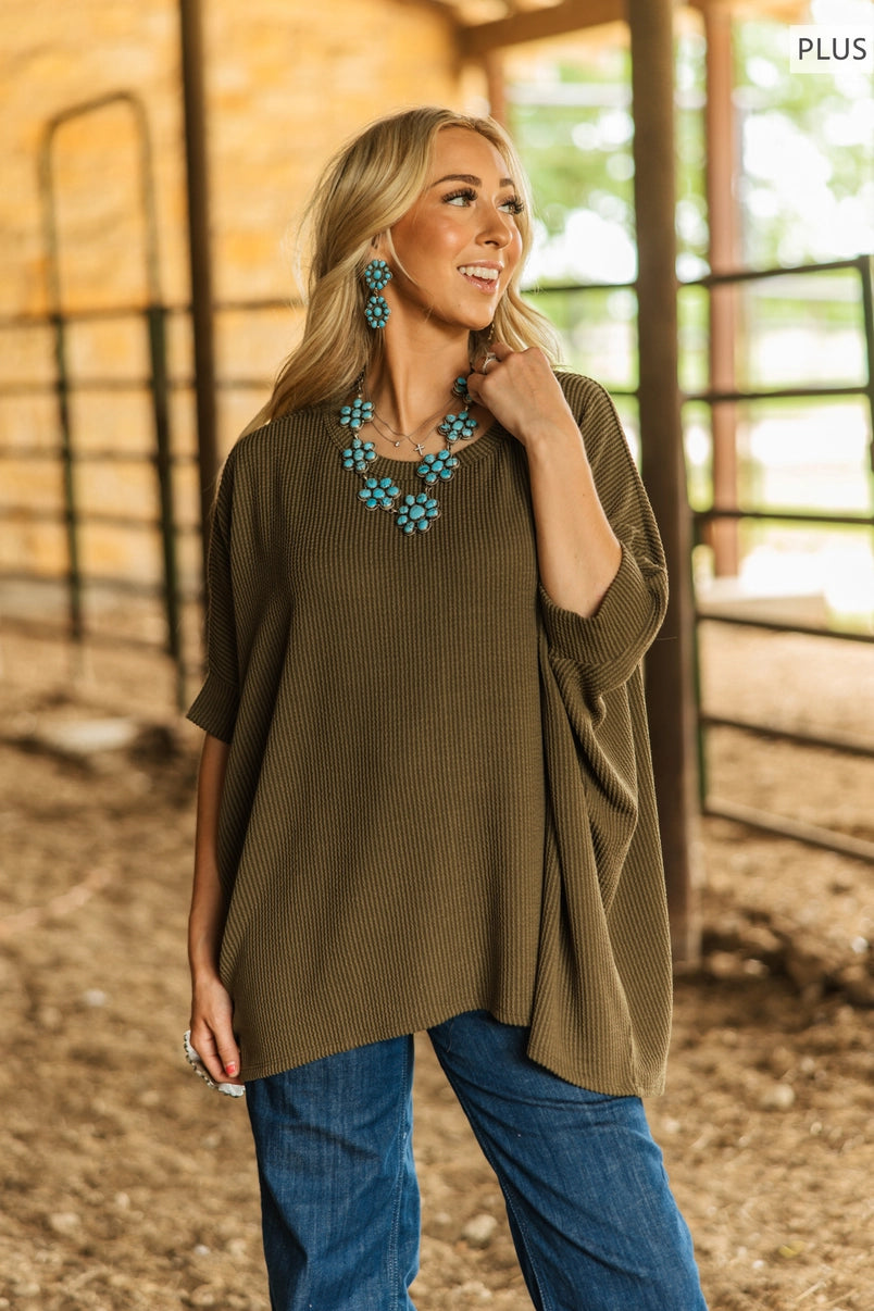 Relaxed Poncho Blouse