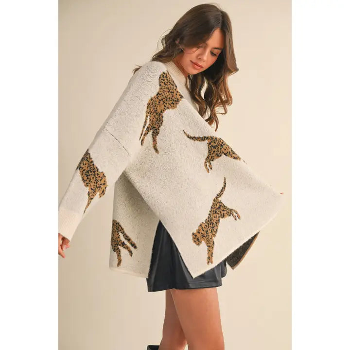 Cheetah Oversized Sweater