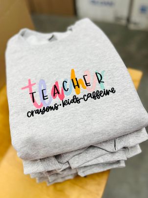 Colorful Teacher Crewneck