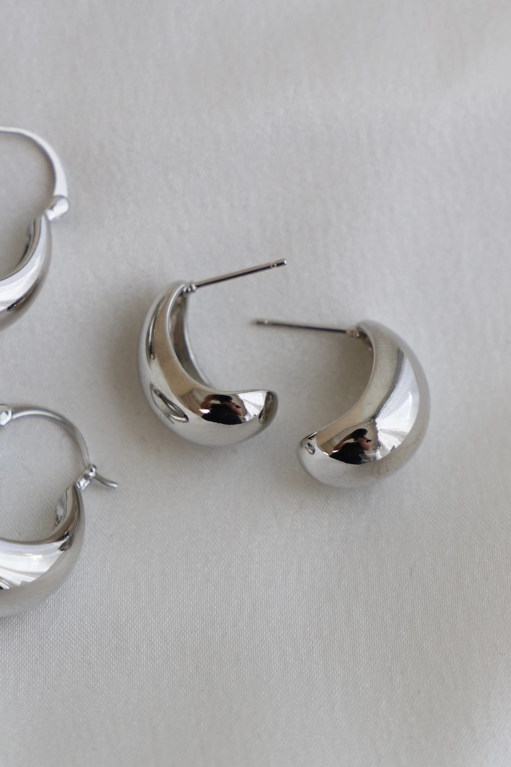 Silver Bonnie Teardrop Studs