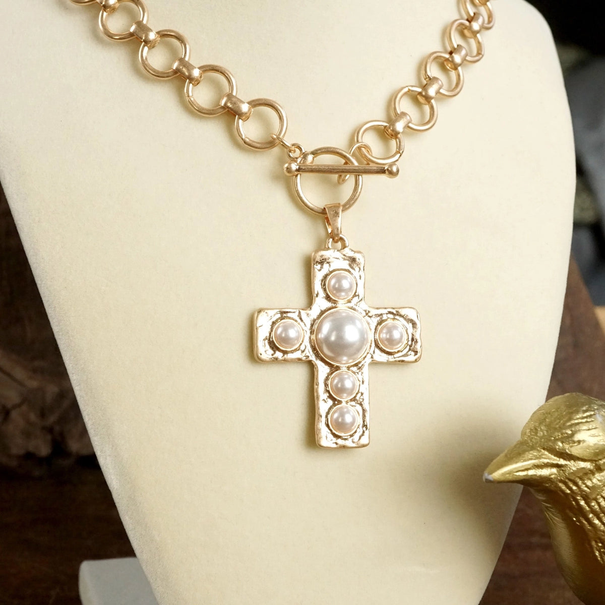 Pearl Cross Necklace