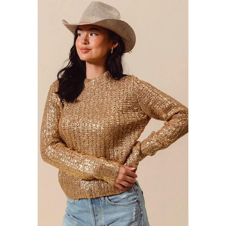 Metallic Holiday Sweater
